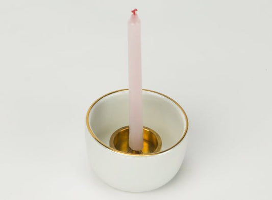 SGI Soka Gakkai Candle cup ceramic Aritayaki pearl