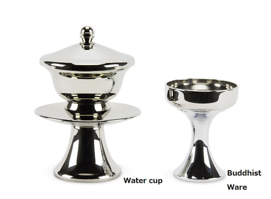 SGI Soka Gakkai butsugu set silver color