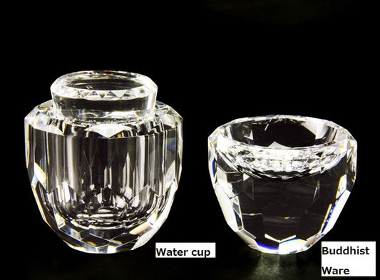 SGI Soka Gakkai butsugu set crystalglass