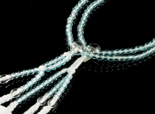 SGI Soka Gakkai Prayer beads SS size for kids Clear Blue