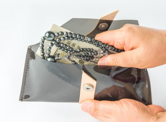 SGI Soka Gakkai Juzu Buddhist beads PVC material Pouch Brown Color