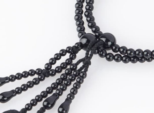 SGI Soka Gakkai Prayer beads M size Black beads & black bunch