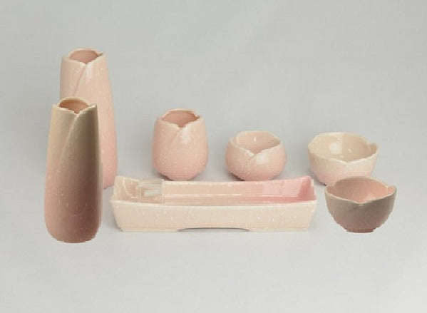 SGI Soka Gakkai Altar set Pink Pottery sakura