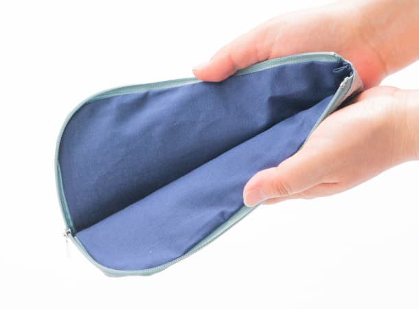 SGI Soka Gakkai prayer beads pouch grey With SGI logo