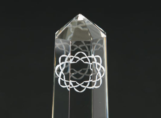 SGI Soka Gakkai Logo Bottles CrystalGlass