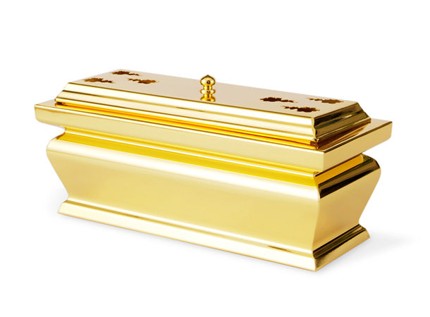 SGI Soka Gakkai Buddhism incense burner Gold plated finish