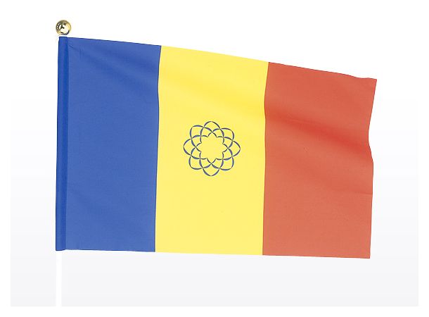 SGI Soka Gakkai three colors Flag size L with pole