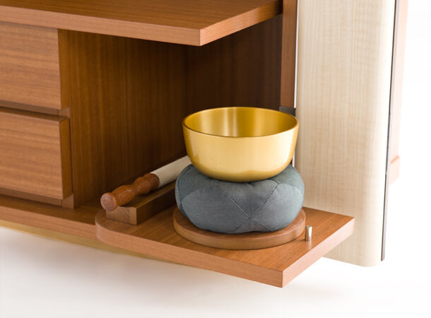 Soka gakkai bell cushion gray color