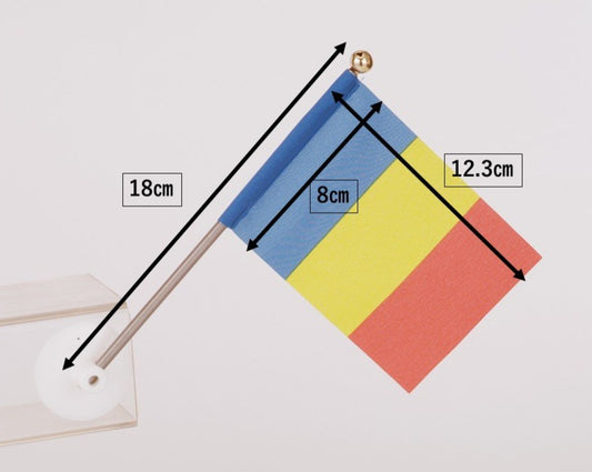 SGI Soka Gakkai three colors Flag With suction cup W12.3㎝ x H8㎝