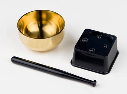 SGI Soka Gakkai compact bell set clear Black