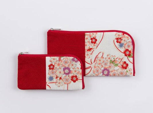 SGI Soka Gakkai prayer beads pouch Chirimen cherry blossom