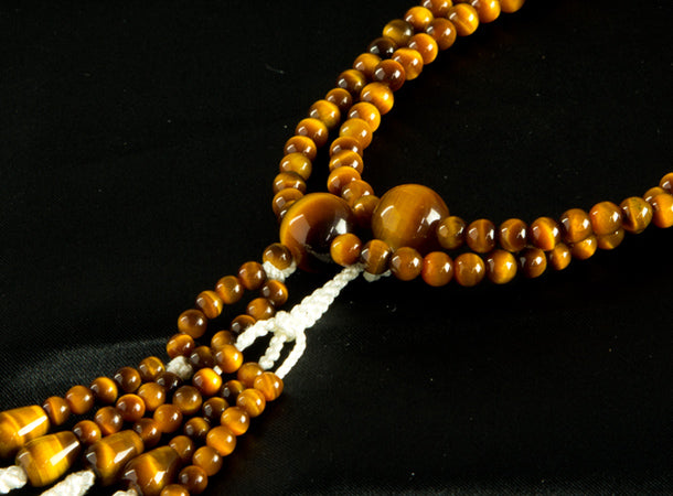 SGI Soka Gakkai prayer beads High-grade tiger-eye stone