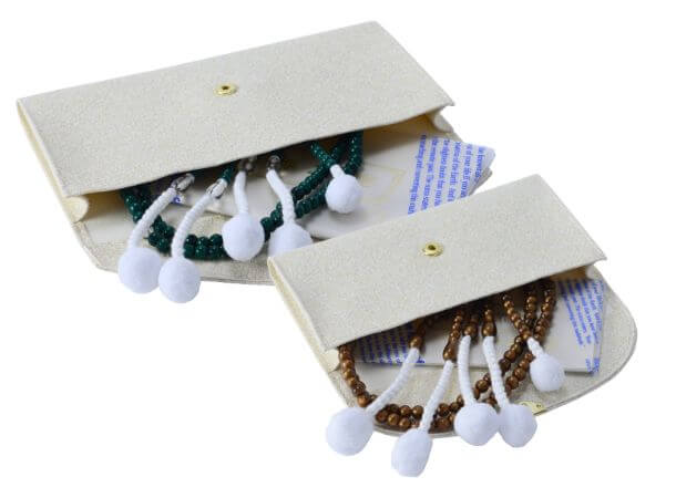 SGI Soka Gakkai prayer beads OffWhite pouch Shikibu