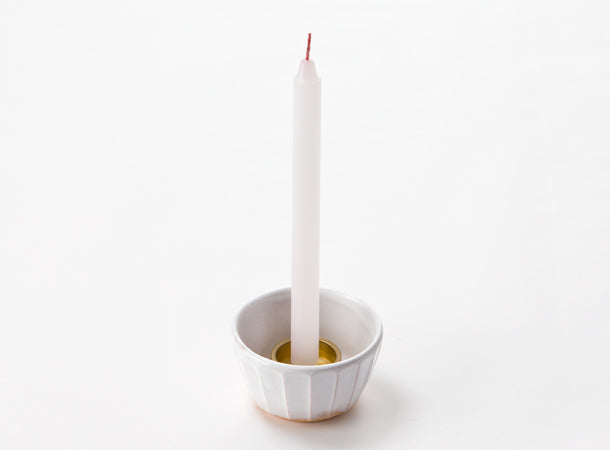 SGI Soka Gakkai Candle cup Hagi ware white glaze