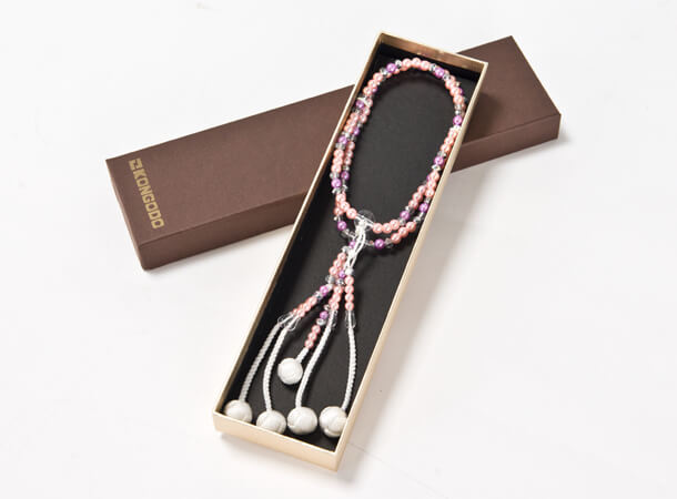 SGI Soka Gakkai  Prayer beads 【S】size  Abs resin Pink＆Purple Pearl Color