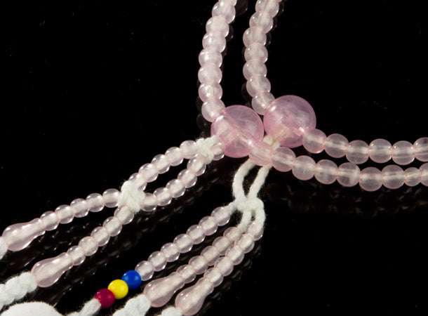 SGI Soka Gakkai  Prayer beads S size Clear Pink