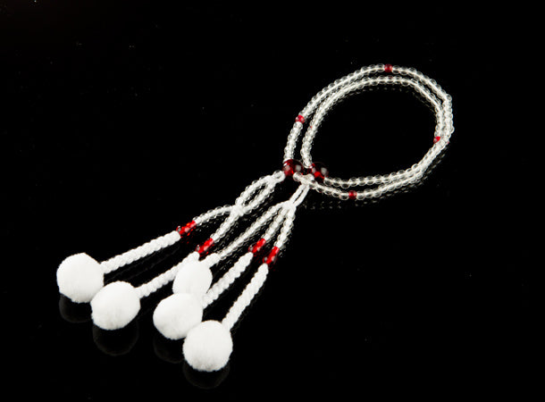 SGI Soka Gakkai Prayer beads SS size for kids Clear＆Red