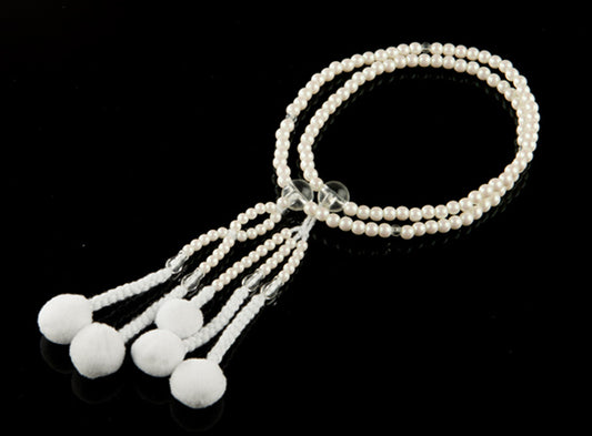 SGI Soka Gakkai Prayer beads S size white Pearl Color