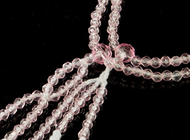 SGI Soka Gakkai  Prayer beads S size Diamond cut Pink
