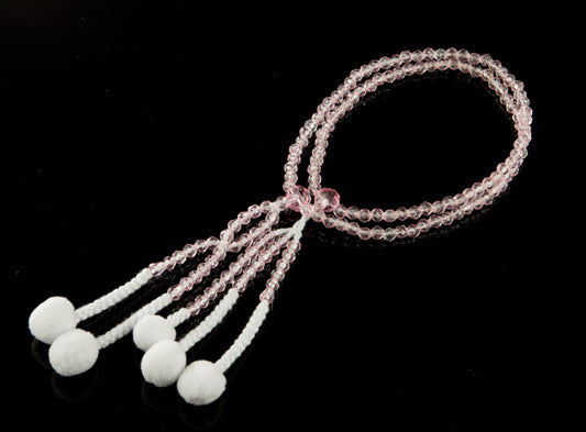 SGI Soka Gakkai  Prayer beads S size Diamond cut Pink