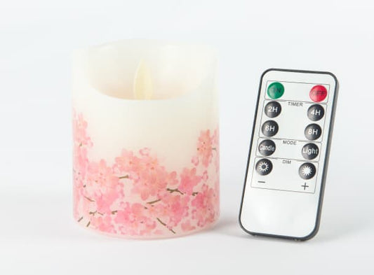 SGI Soka Gakkai  LED candle with remote control  Cherry  Blossom