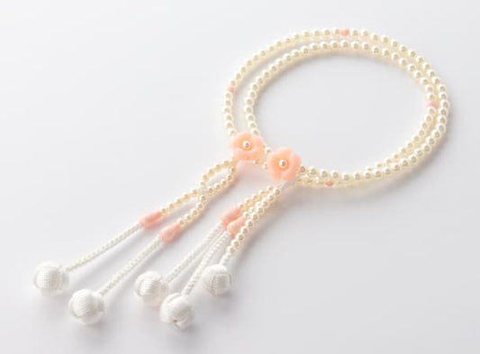 SGI  Soka Gakkai Prayer beads 【S】size  Abs resin Pink flower
