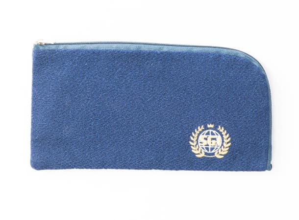 SGI Soka Gakkai prayer beads pouch Navy blue With SGI logo