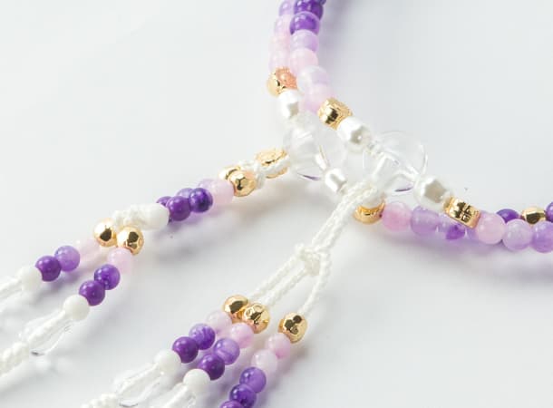 SGI Soka Gakkai Prayer beads S size colorful mix Purple