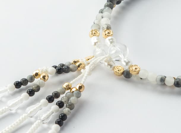 SGI Soka Gakkai Prayer beads S size colorful mix Black