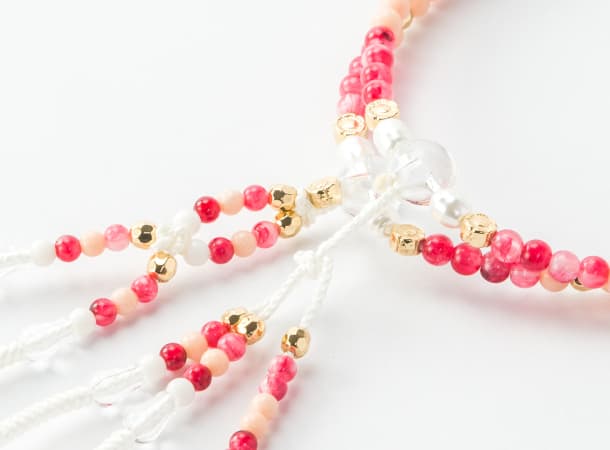 SGI Soka Gakkai Prayer beads S size colorful mix Red
