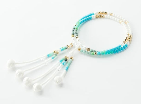 SGI Soka Gakkai Prayer beads S size colorful mix Sky Blue
