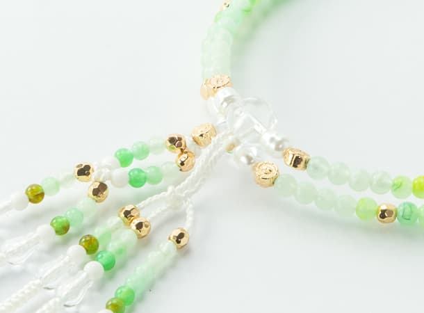 SGI Soka Gakkai Prayer beads S size colorful mix Green