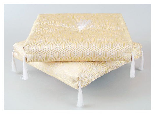 SGI Soka Gakkai  Bell cushion with gold tortoiseshell pattern