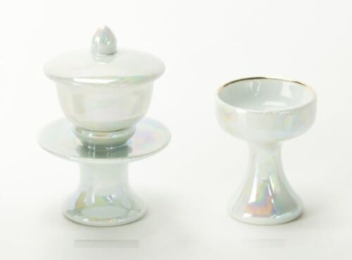 SGI Soka Gakkai butsugu set porcelain pearl color